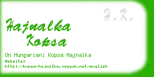 hajnalka kopsa business card